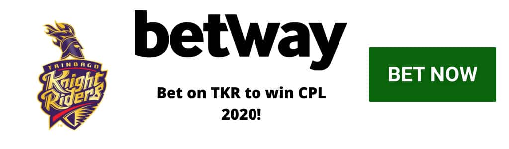 TKR CPL 2020 odds at Betway