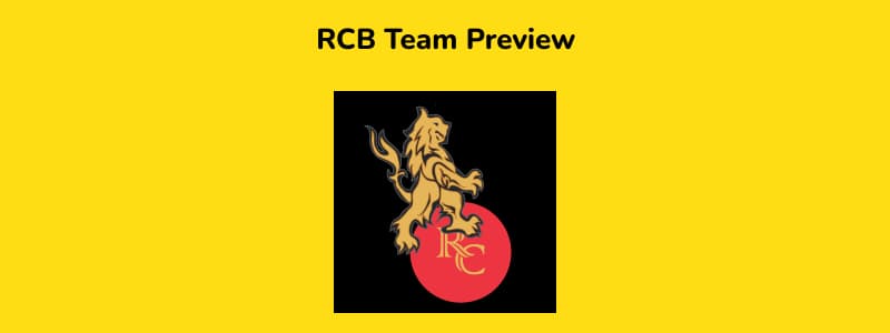 RCB - IPL 2021 in UAE Team Preview